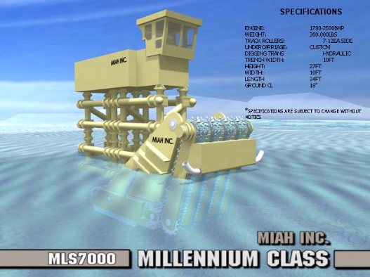 Advanced ML-7000 Onshore Ground Trencher Machine